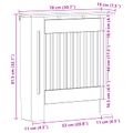 vidaXL Kryt radiátora Biela s vysokým leskom 78 x 19 x 81,5 cm