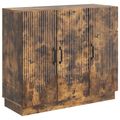 vidaXL Servírovacia skriňa Dymový dub 89 x 34,5 x 77 cm