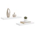 vidaXL Plávajúce nástenné police 2 ks, lesklé biele 60x23,5x3,8cm, MDF