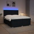 vidaXL Posteľ boxspring s matracom Čierna 200 x 200 cm Látka