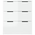 vidaXL Komoda lesklá biela 60x30x70 cm spracované drevo