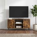 vidaXL TV skrinka 102 x 34,5 x 50 cm Dymový dub Kompozitné drevo