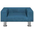 vidaXL Pelech pre psa modrý 50x40x26,5 cm zamat
