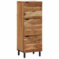 vidaXL Highboard s poličkou Hnedá 40 x 33 x 110 cm Masívne mango drevo