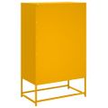 vidaXL Vysoká skrinka horčicovožltá 68x39x111,5 cm oceľ