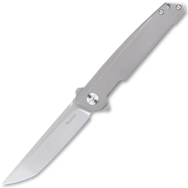 Ruike M126-TZ vreckový nôž 9 cm, Bead Blasted, šedá, titán