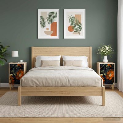 vidaXL Nočný stolík LOCHEM 2 ks Dub sonoma 36 x 33 x 60 cm