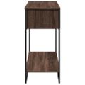 vidaXL Konzolový stolík hnedý dub 100x35x74,5 cm kompozitné drevo