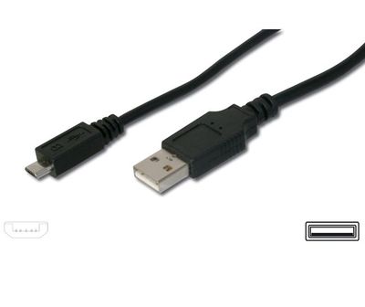 Kábel micro USB 2.0, A-B 0,75 m, pre rýchle nabíjanie