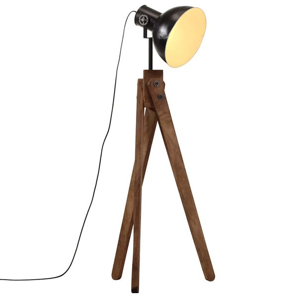 vidaXL Podlahová lampa 25 W čierna 45x45x120 cm E27
