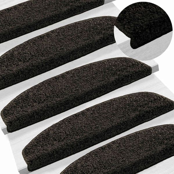 vidaXL Samolepiace schodové rohože 15 ks 80 x 24,5 x 3,5 cm