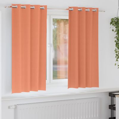 vidaXL Záclony na zatemnenie s krúžkami 2 pcs Tehlová 175 x 140 cm