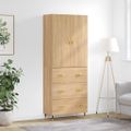 vidaXL Vysoká skrinka dub sonoma 69,5x34x180 cm spracované drevo