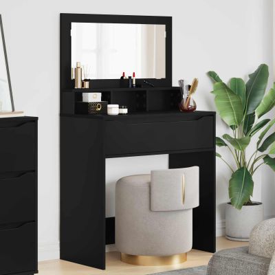 vidaXL Toaletné stolíky do spálne Čierna 80 x 39,6 x 135 cm