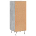 vidaXL Komoda betónovo sivá 34,5x34x90 cm spracované drevo