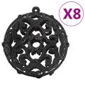 vidaXL 111-dielna sada vianočných ozdôb čierna polystyrén