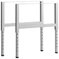 vidaXL Rámy na pracovné stoly 2 ks kovové 85x(69x95,5) cm sivé