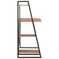 vidaXL Písací stôl s policami, čierny a hnedý 102x50x117 cm
