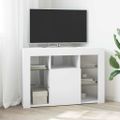vidaXL Rohový LED TV kabinet 100x40x68cm Biela Kompozitné drevo
