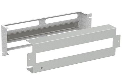 Solarix Inštalačný panel 3U s DIN lištou do 19" rozvádzača, RAL 7035, RAIL-3U-DIN
