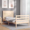 vidaXL Rám postele s čelom 100x200 cm masívne drevo