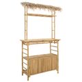 vidaXL Exteriérový barový stôl Prírodná 110 x 50 x 209 cm Bambus