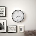 vidaXL Rádiom ovládané nástenné hodiny, strojček Quartz,biele a čierne