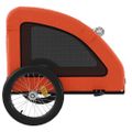 vidaXL Cyklovozík pre zvieratá, oranžový, oxfordská látka, železo