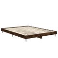 vidaXL Posteľný rám dymový dub 135x190 cm kompozitné drevo