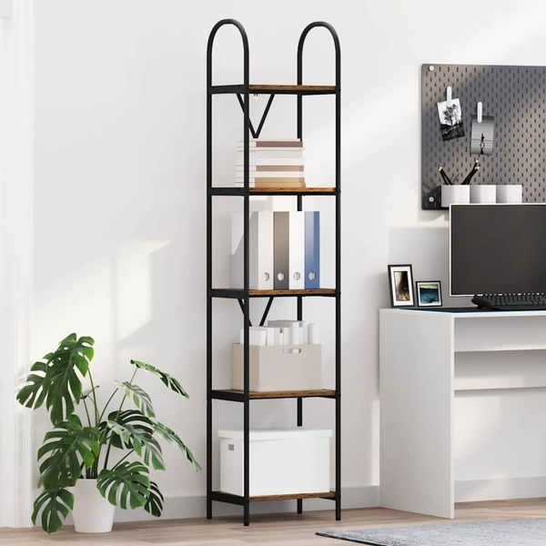 vidaXL Regál na knihy Staré drevo 40 x 30 x 183 cm Kompozitné drevo