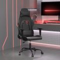vidaXL Masážna herná stolička čierna umelá koža
