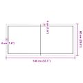 vidaXL Stolová doska svetlohnedá 140x60x(2-4)cm ošetrený masív hrany