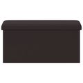 vidaXL Skladacia úložná lavička Hnedá 180 kg 80 L 77 x 38 x 38 cm PVC