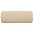 vidaXL Podložkové vankúše 2 pcs Krémová Ø 15 x 40 cm Mikrovlákno