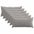 vidaXL Poťah na podložku 6 pcs HEERLEN Svetlosivá 40 x 80 cm manšestr