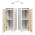 vidaXL Nástenné skrinky 2 ks biele 30x30x80 cm masívna borovica