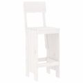 vidaXL Barové stoličky 2 ks biele 40x48,5x115,5 cm borovicový masív