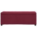 vidaXL Lavica s úložným priestorom 116 cm vínovo-červená polyester