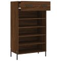 vidaXL Botník hnedý dub 60x35x105 cm kompozitné drevo