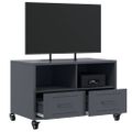 vidaXL TV skrinka antracitová 68x39x43,5 cm oceľ