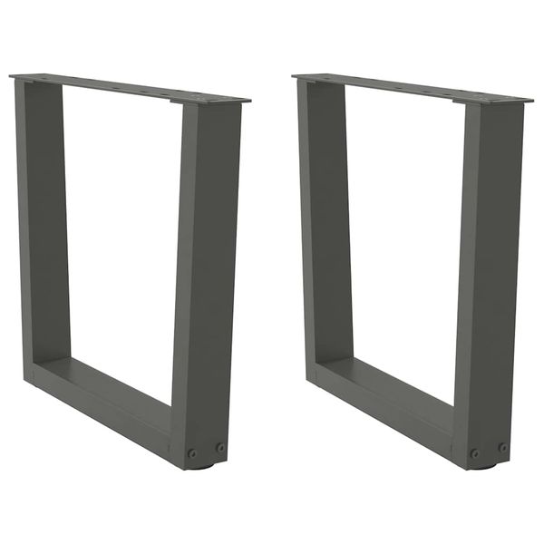 vidaXL Nohy konferenčného stolíka v tvare V, 2 ks, antracitové, 60 x (42-43,3) cm, oceľ