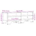 vidaXL TV stolík hnedý dub 122x34x41 cm kompozitné drevo