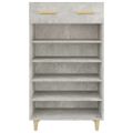 vidaXL Botník betónovo sivý 60x35x105 cm spracované drevo