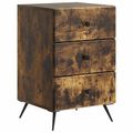vidaXL Nočný stolík Dymový dub 43 x 41 x 66,5 cm Kompozitné drevo