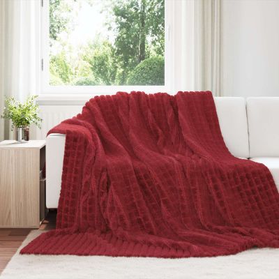 vidaXL Deka Bordeaux červená 270 x 240 cm Flís