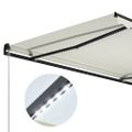 vidaXL Ručne zaťahovacia markíza s LED 300x250 cm krémová