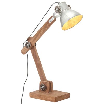 vidaXL Industriálna stropová lampa strieborná okrúhla 58x18x90 cm E27