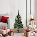 vidaXL Vianočný stromček s 150 LED-i so stojanom Zelená 90 cm PE