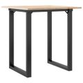 vidaXL Jedálenský stolík v tvare O 60x60x75 cm borovica a oceľ