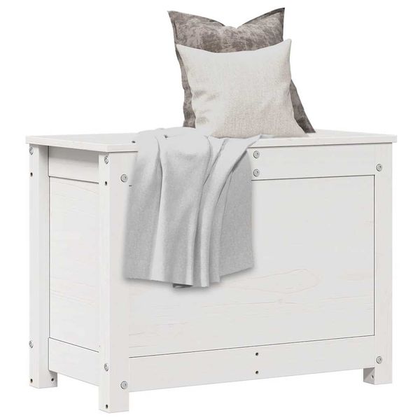 vidaXL Úložný box biely 60x32x45,5 cm masívna borovica